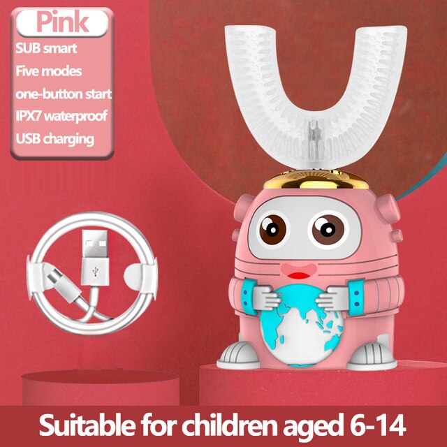 Children Electric Toothbrush Cartoon Pattern Tooth Brush Electric Teeth Tooth Brush For Kids with Soft Replacement Head