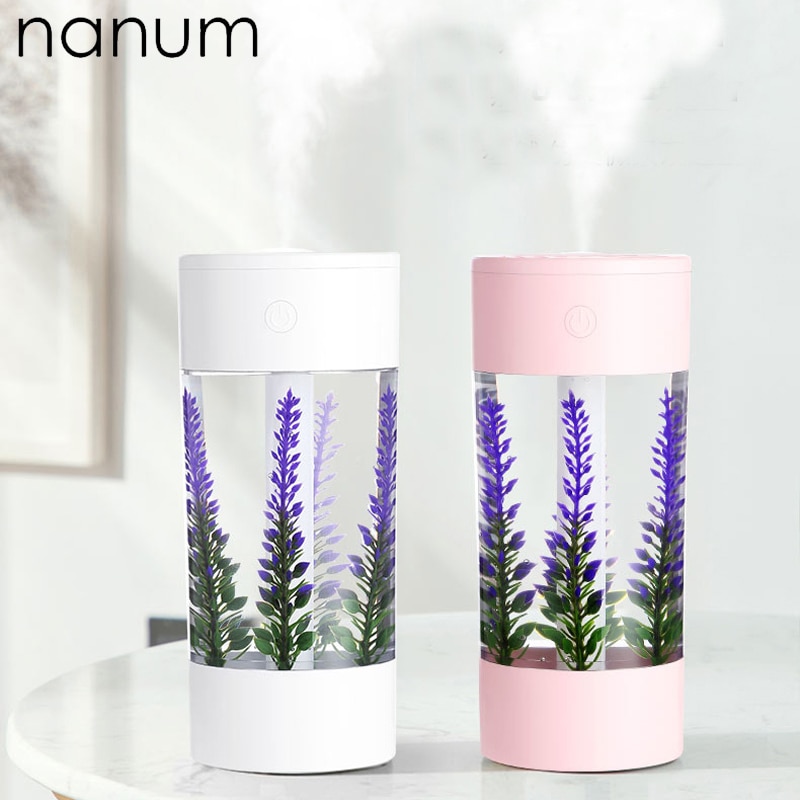 3 in 1 lavendel luftfugter æterisk olie diffuser aroma lampe led nat lys usb blæser aromaterapi bil luftfrisker