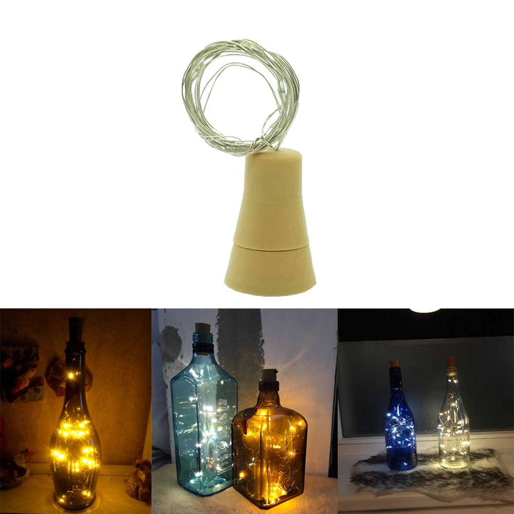 Solar Koperdraad Snaar Licht met Flessenstop voor Glas Craft Fles Fairy Valentines Wedding Decoratie Lamp Party