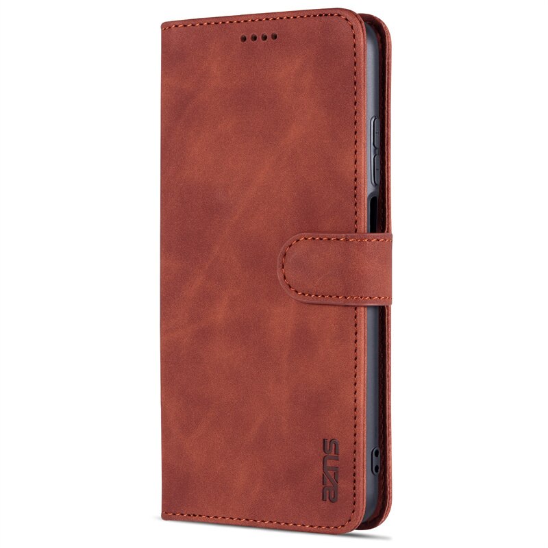 Per Samsung Galaxy S22 s 22Ultra S22ULTRA 5G SM-S908U1 s22 S 22 Plus + custodia Coque Book portafoglio porta carte di credito custodia per fondina: S22 Plus / Brown