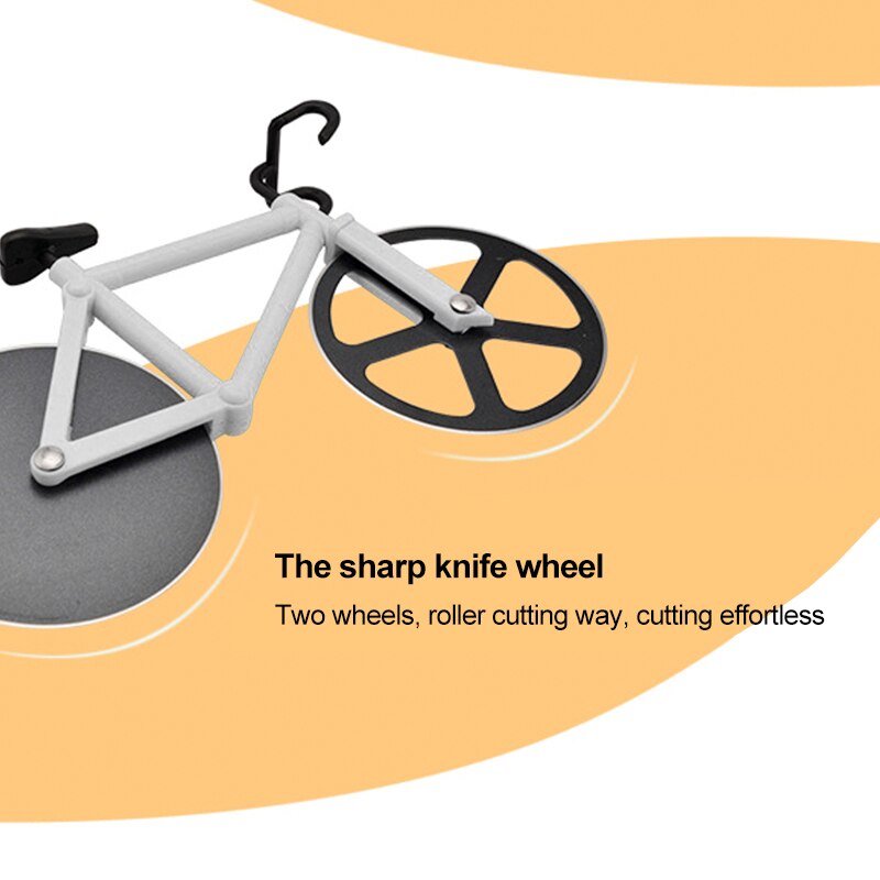 Bicycle Pizza Cutter Wheel Stainless Steel Plastic Bike Roller Pizza Chopper Slicer Kitchen Gadget Pizza Cutter Knives