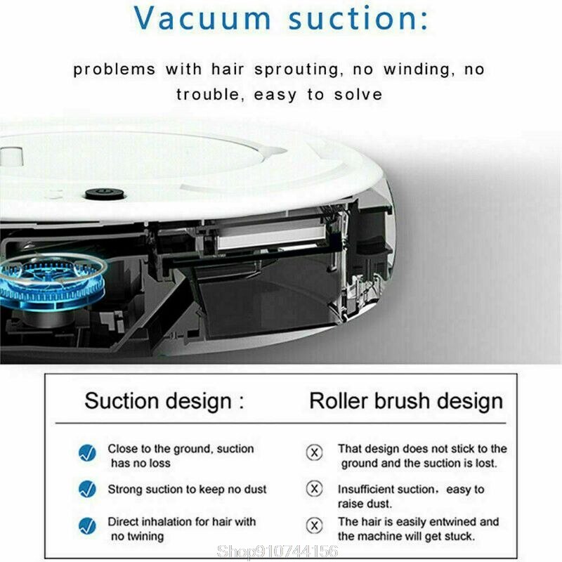 Robot Vacuum Cleaner Timer Function Multiple Cleaning Modes, Suction Robotic Vacuum Cleaner for Pet Hair, Carpet, Oct