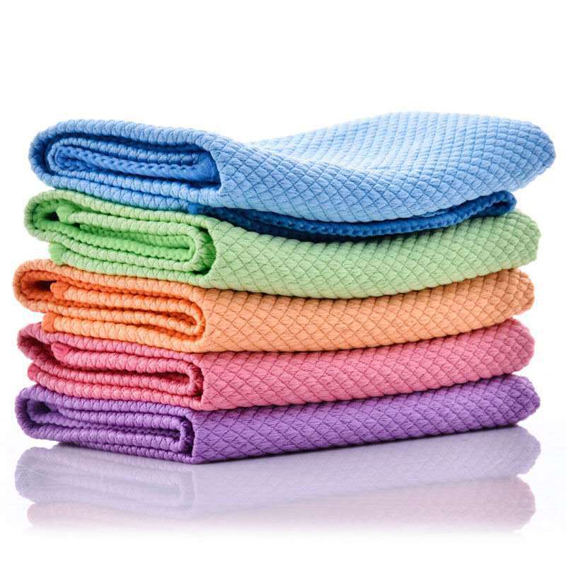 1/2/3/5/10 Pcs Haushalt Reinigung Tuch Effiziente Mikrofaser Anti-fett Lappen für Glas Gericht saubere Küche Reinigung Handtuch