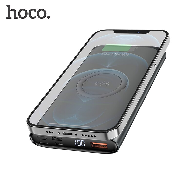 Hoco Power Bank 10000Mah 22.5W Pd Snel Opladen Met 15W Draadloze Opladen Powerbank Draagbare Batterij Voor iphone 13 12 11