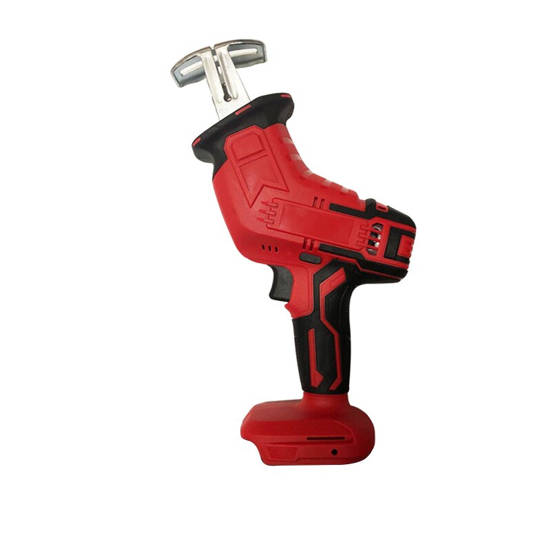 18v elektrische reciprozaagbladen, draadloos, tafelmodel, mini, draagbaar, tuinzaag, accu, oplaadbare kettingzaag, houtgereedschap: Rood zonder zaagblad