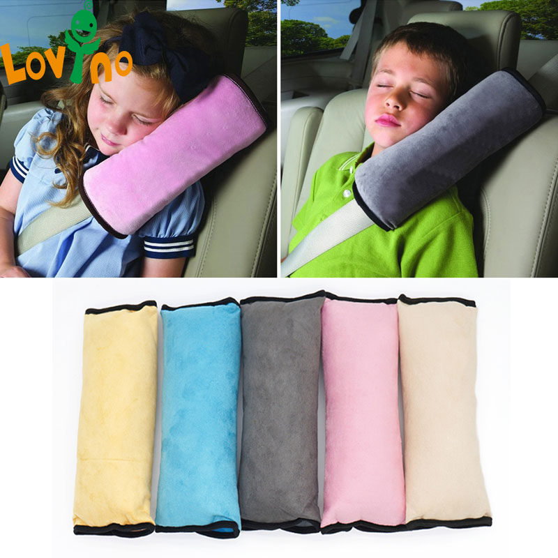 Baby Kussen Pad Auto Auto Veiligheid Seat Schouderriem Protector Anti Harnas Roll Pad Sleep Kussen Voor Kids Peuter Kussen