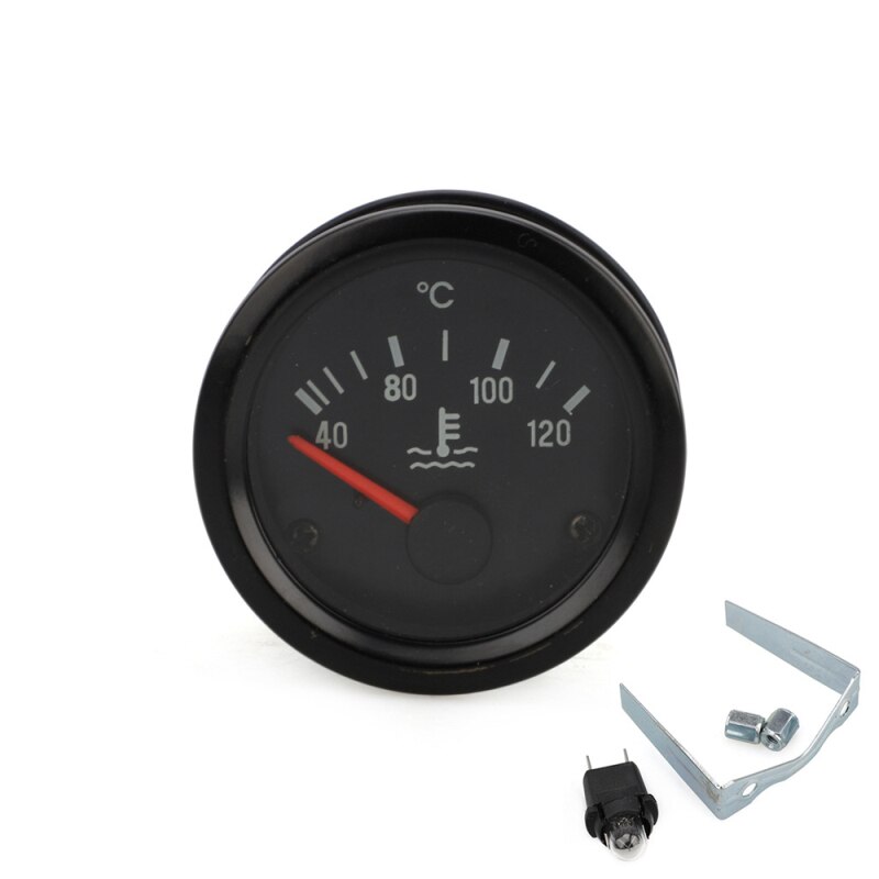 2" 52mm Car Mechanical Pointer Water Temp Temperature Meter Celsius VDO Water Temperature Meter 40-120 Degrees For Car Gauge: Default Title