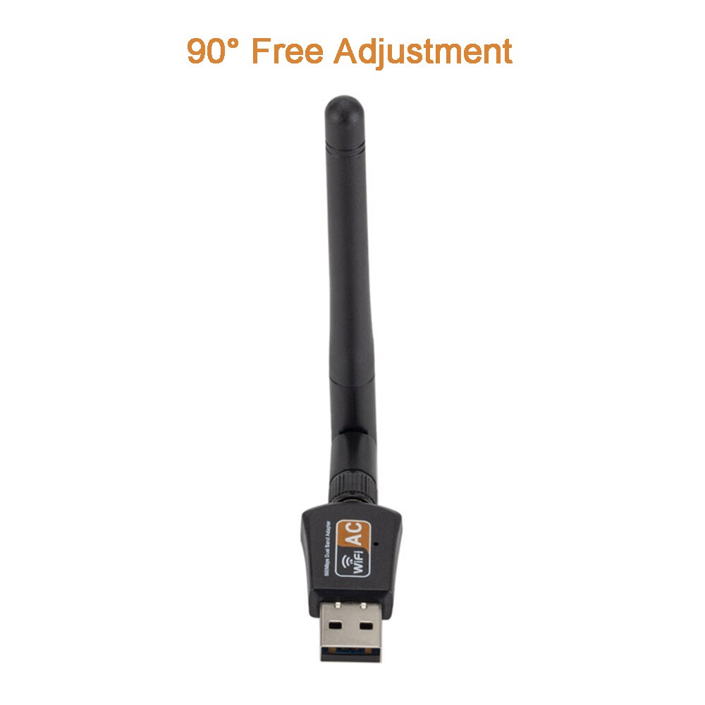 600Mbps Wifi Adapter Dual Band 2.4G/5.8G Wireless Network Card Adapter 802.11ac USB Wifi Adapter For Desktop/Laptop/PC