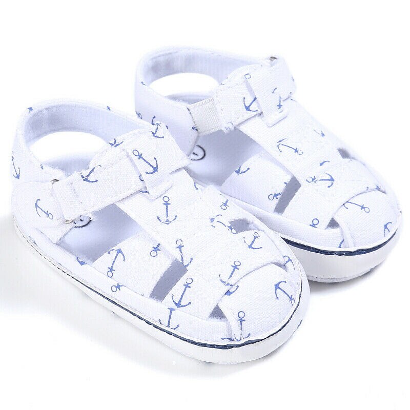 Summer Sandals Baby Boys Girls Infant Soft Crib Shoes Moccasins Shoes Sandals: White / 0-6 Months