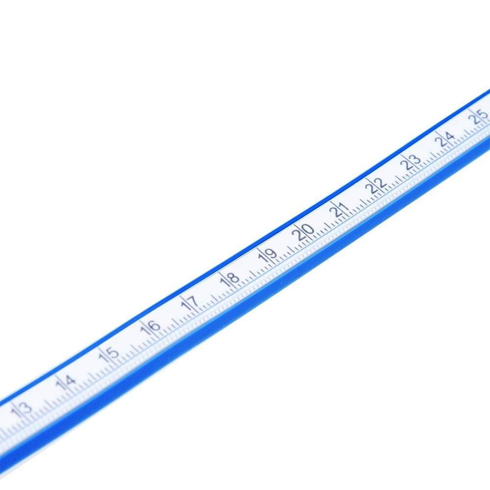 Flexible Plastic Drafting Drawing Curve Ruler Bend Geometric Measuring Rulers 30cm/40cm/50cm/60cm/75cm/90cm Soft Tape Measures