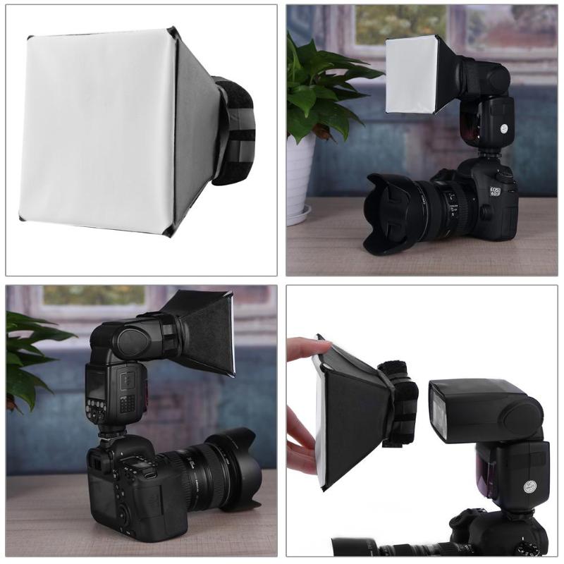 Universal Flash Light Diffuser Softbox , Foldable Photo Studio Light Soft Box PVC for Canon for Nikon for Sony Olympus