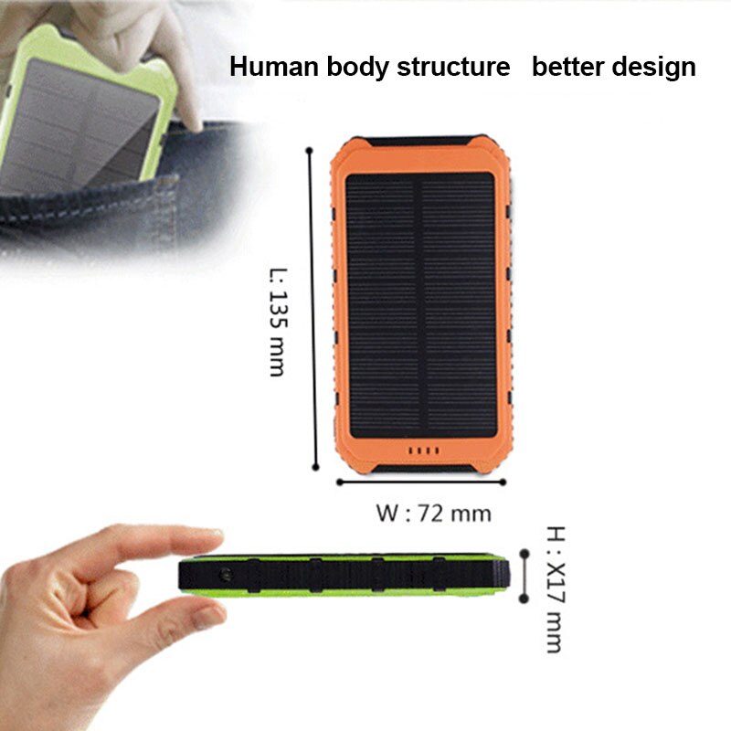 Solar Energy Mobile Power Bank Nesting Tragbare Tragen Handy-Power Box OUJ99