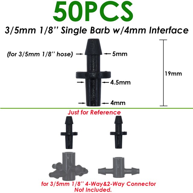 Irrigation 2L/4L/8L Steady flow dripper with 4-way cross Connector Agriculture Drip water irrigation Drip arrow connector 20Sets: KSL01-192-50PCS