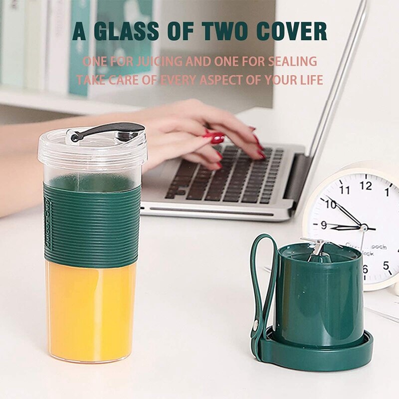 Mini Portable Blender,Smoothie Shake Maker with Three Blades, Multi-Function Handheld Juicer Cup,320ML