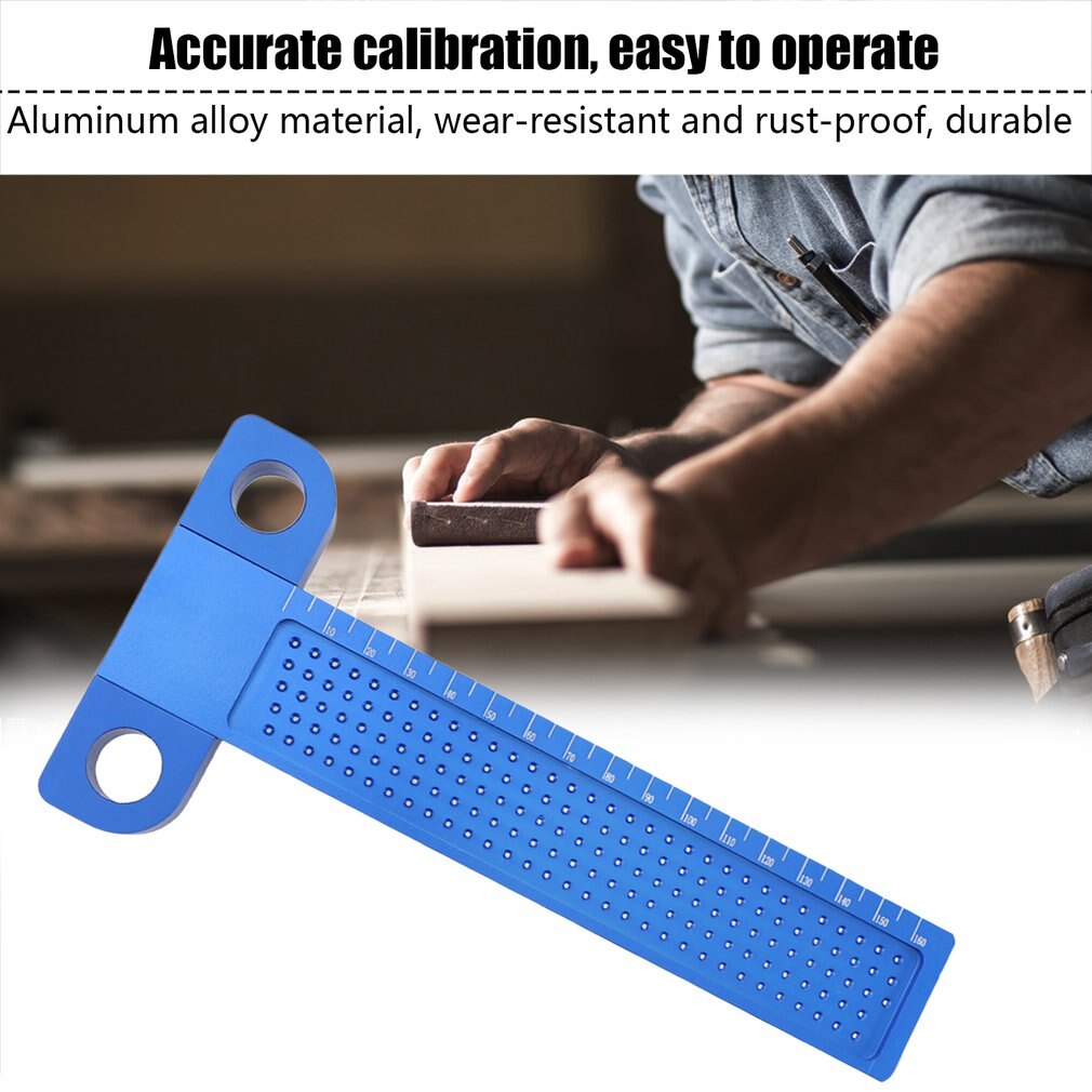 160mm Ruler T-type Ruler 160MM Aluminum Woodworking Scribe Hol... – Grandado