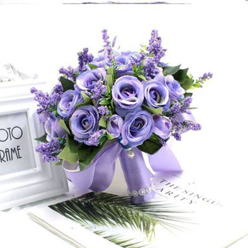 Bouquet da sposa dalia bouquet da sposa bouquet da damigella d&#39;onore bouquet da damigella d&#39;onore decorazione bouquet da sposa: purple