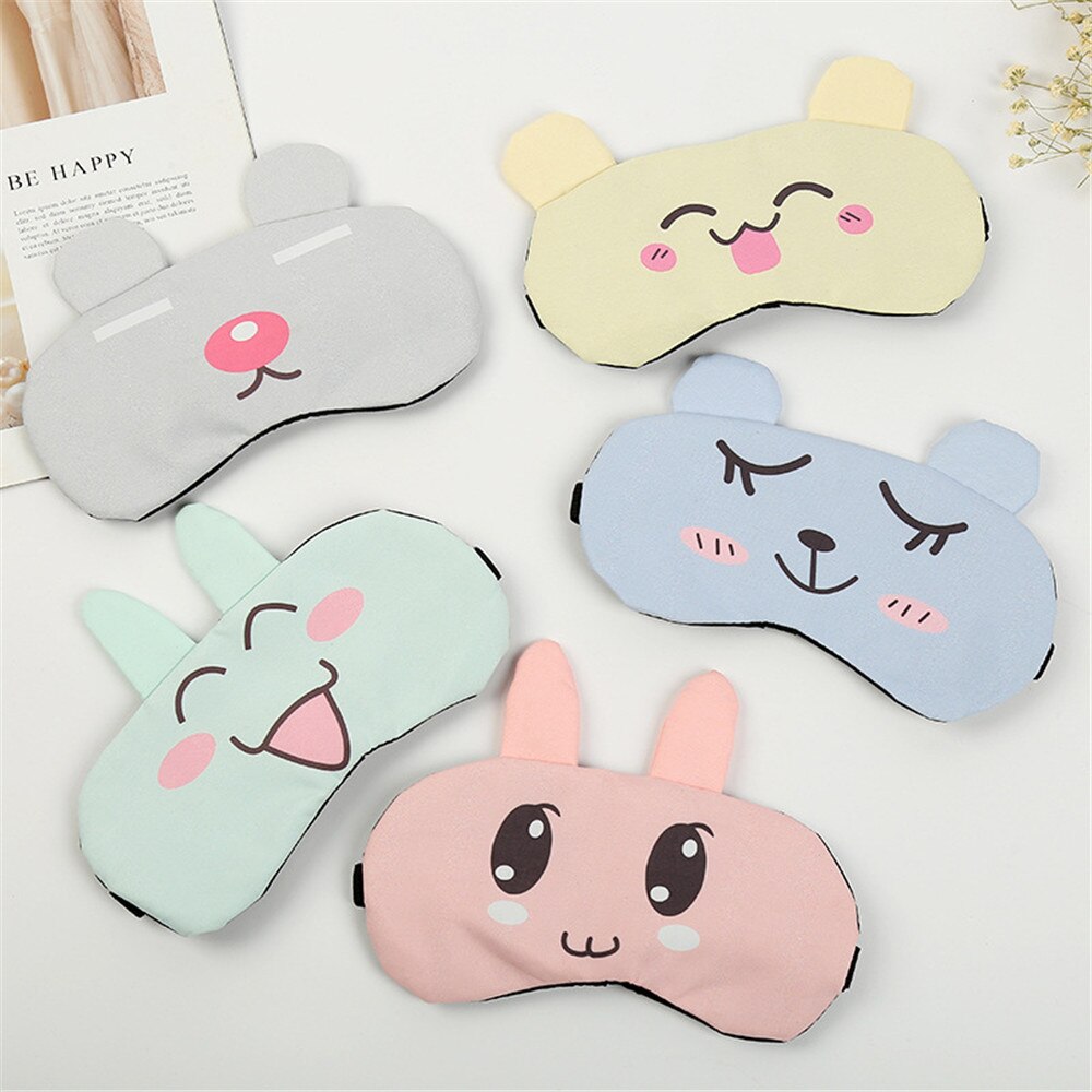 Sleeping Mask Eyepatch Cute Cartoon Cold Eye Sleep Mask Ice Compress Blue Gel Travel Relaxing Eye Care Tools