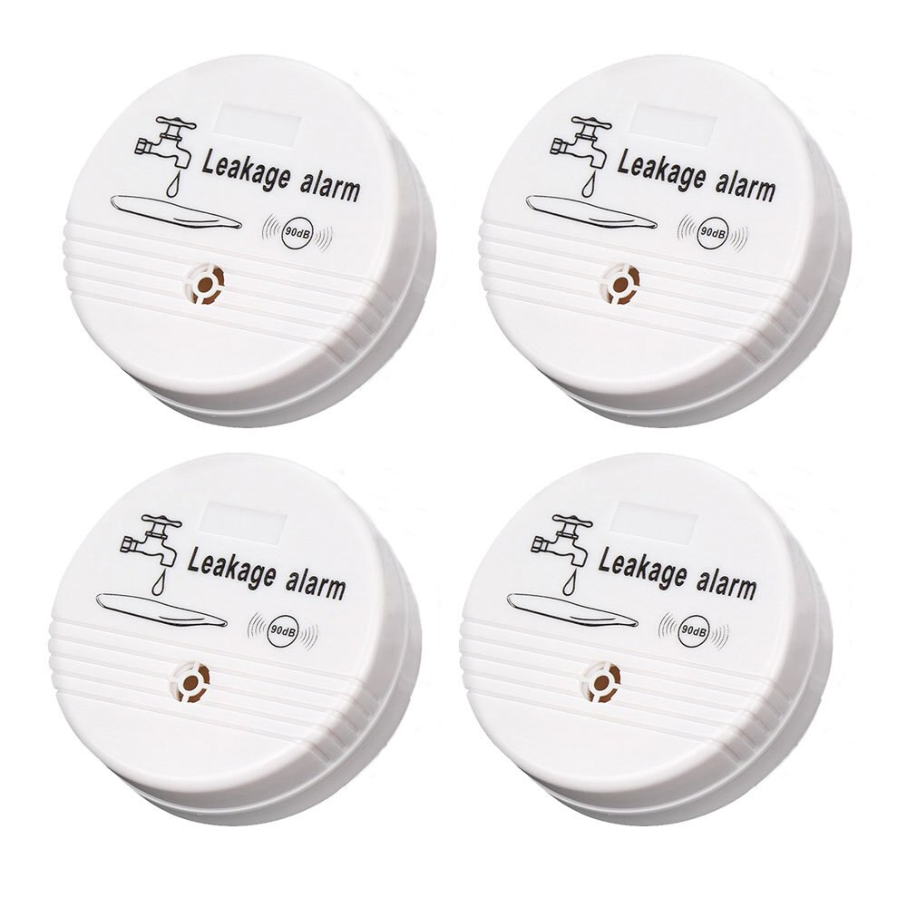 4pcs Water Leakage Sensor 85dB Water Level Alarm Battery Powered Water Security System