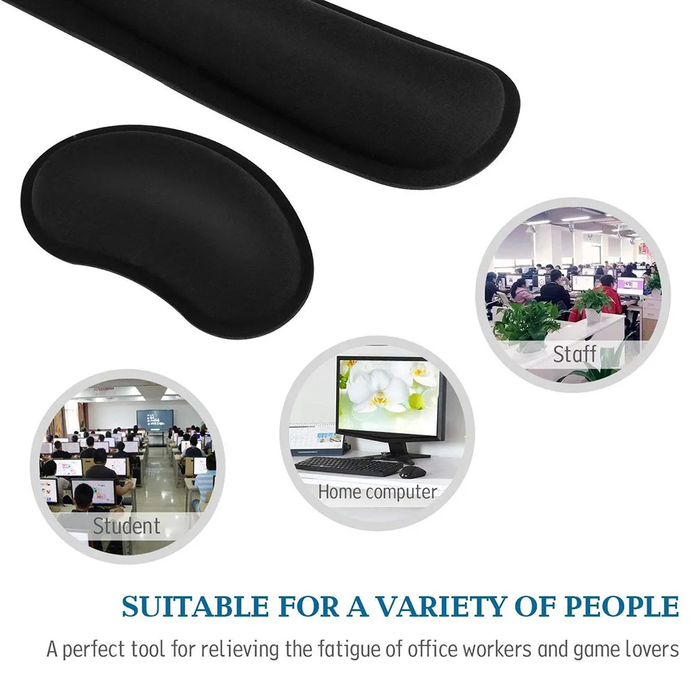 Mouse & Keyboard Wrist Support Pad Protection Rest pad For PC Gamer Office Laptop Keyboard Mouse Mat Memory Nonslip Cotton Rest