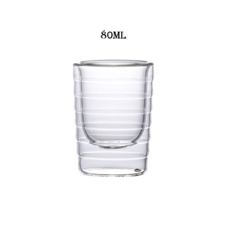 Tasse à café Nespresso en verre à Double paroi, résistante à la chaleur, isolante transparente, sans plomb: 80ml