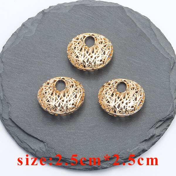 YEGUI M831, accessori dei monili, 18k oro placcato, 0.3 micron, ciondolo fai da te, fatto a mano, fascini, fascini di diy orecchini, monili che fanno, 6 pz/lotto: M83111