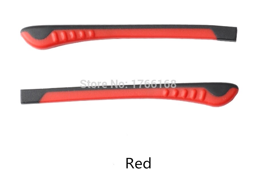 10 stycken (5 par) glasögon anti-halkspetsar för rektangulära metallglasögon glasögon tempelspetsar keps: Svart röd