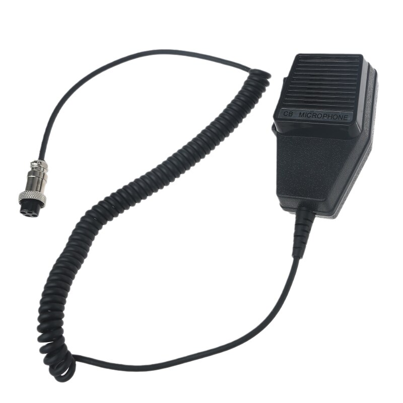 Zwart Cb Microfoon 4 Pin Connector Mic Speaker Voor Cobra Voor Superstar Voor Uniden Voor Audioline Radio Te Vervangen dxac