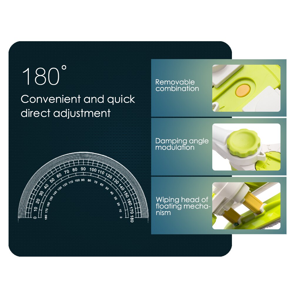 Window Squeegee Microfiber Extendable Window Scrubber Washer Cleaner Tools 180 Rotatable Cleaning Brush for High Window