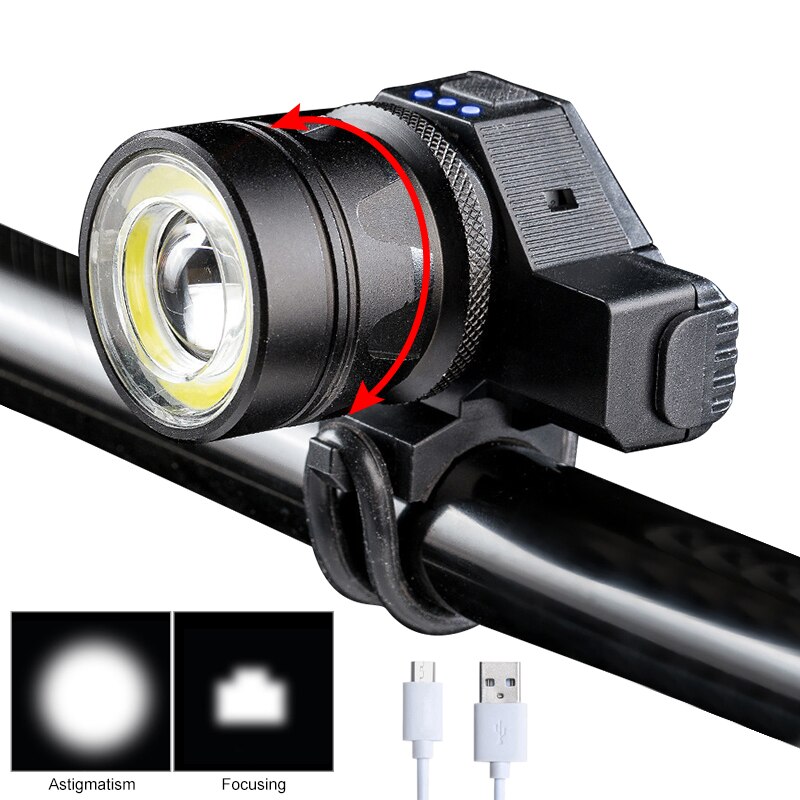 Godpqiui Cycle Front Light, Bicycle Light - 2 Modes Bike Standbar Bell