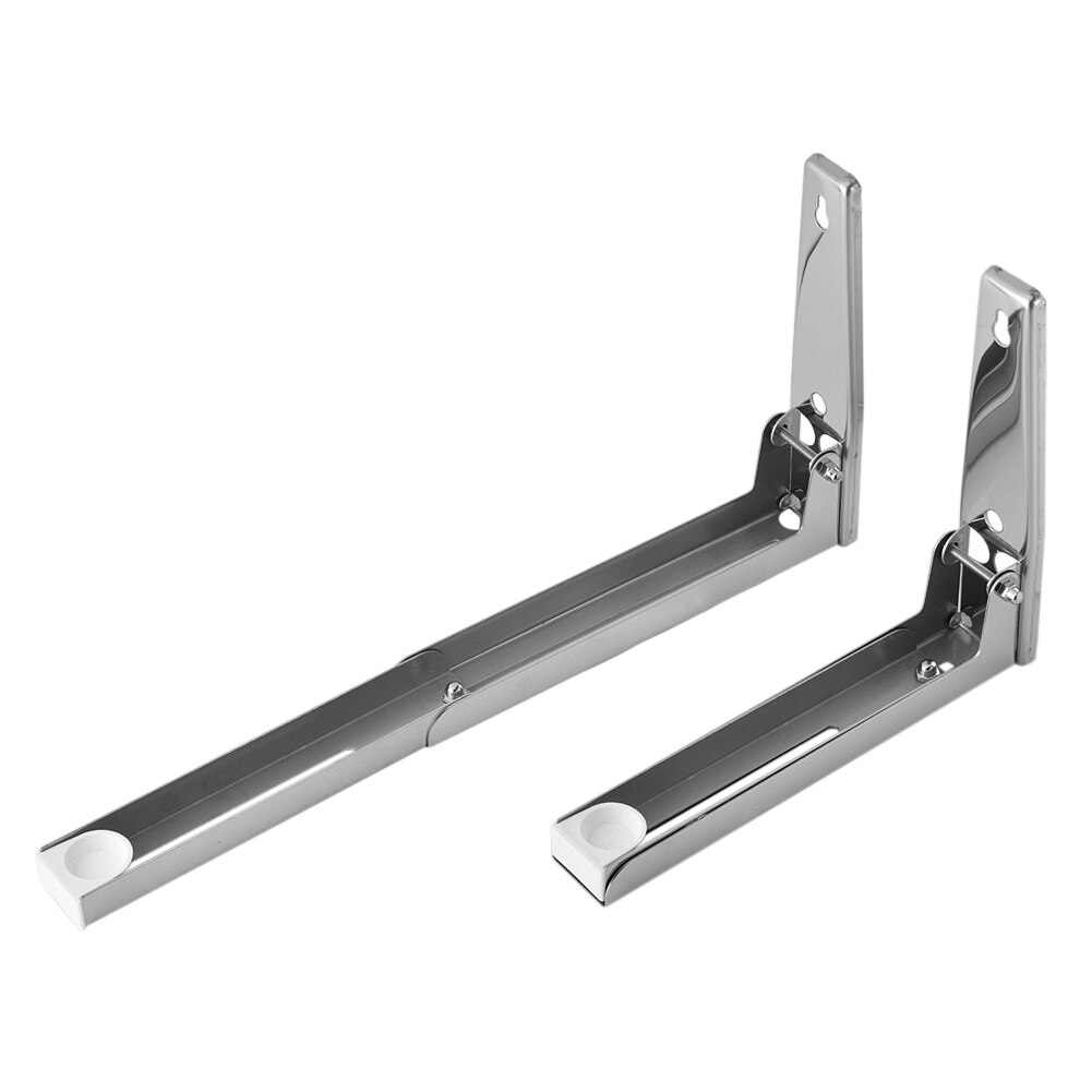 2x Keuken Rvs Magnetron Beugel Stevige Opvouwbare Stretch Wall Mount Rack Plank Beugel Keuken Plank