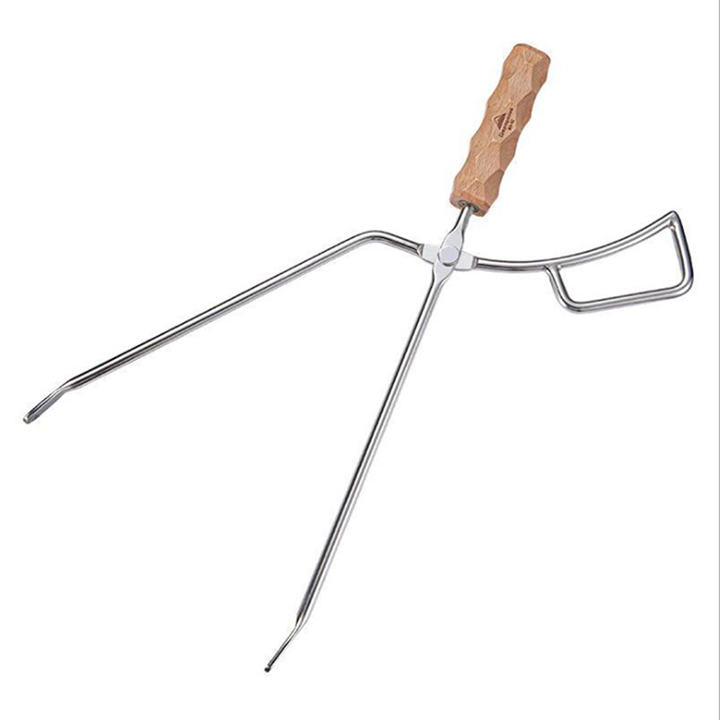 Barbecue Carbon Clip Long Handle Tongs Stainless Steel Oven Charcoal Salad Tong Kitchen Supplies Tool BBQ Tools: Default Title