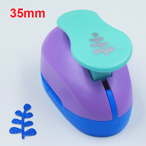 35mm freeship circle punch Embossing device paper cutter crafts scrapbook kid child craft tool hole punches cortador de papel: leaf