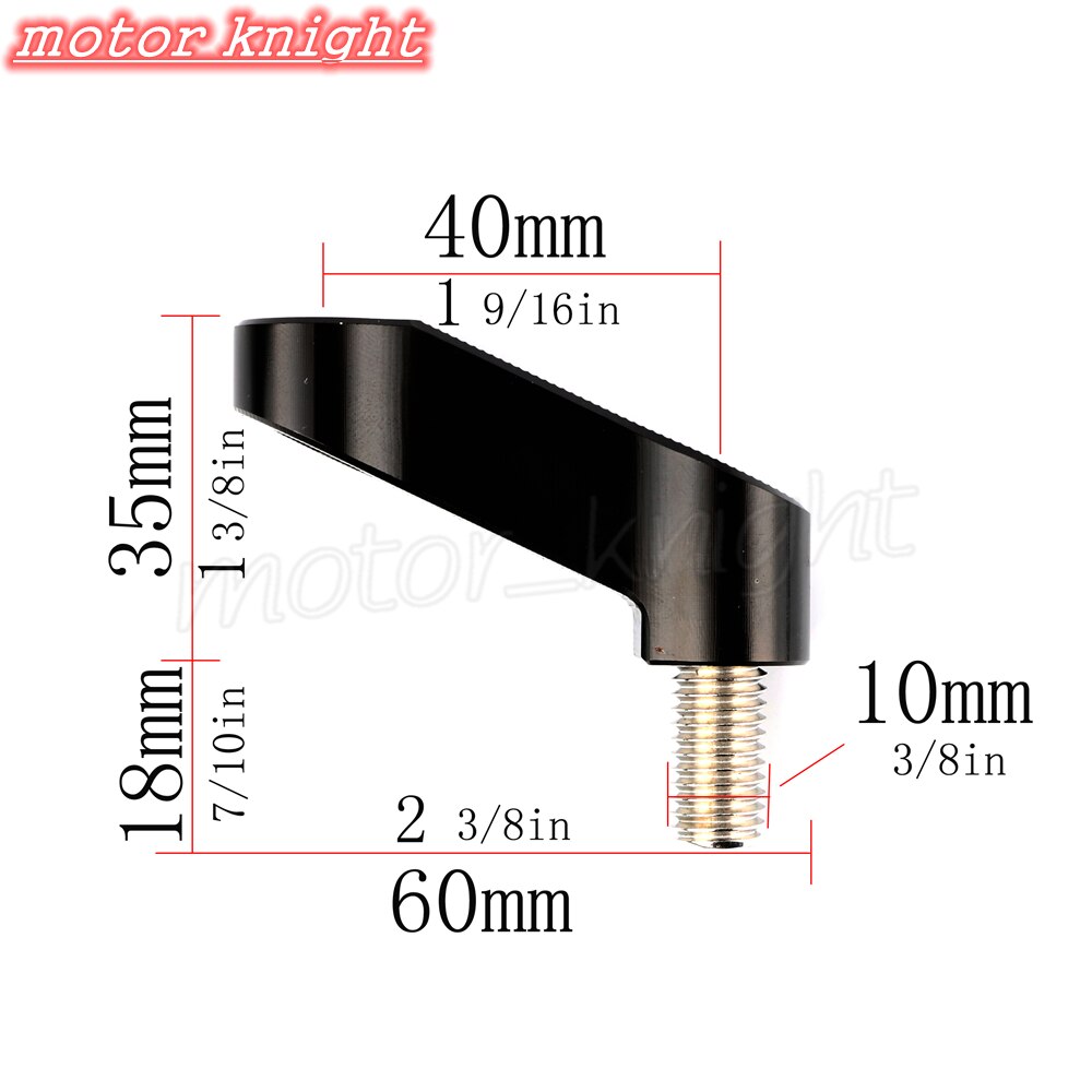 Para CB1000R CB600F Hornet CB600/CB900 CB1300SF CB750 CB400 extensores de espejos de motocicleta adaptador de extensión espaciadores