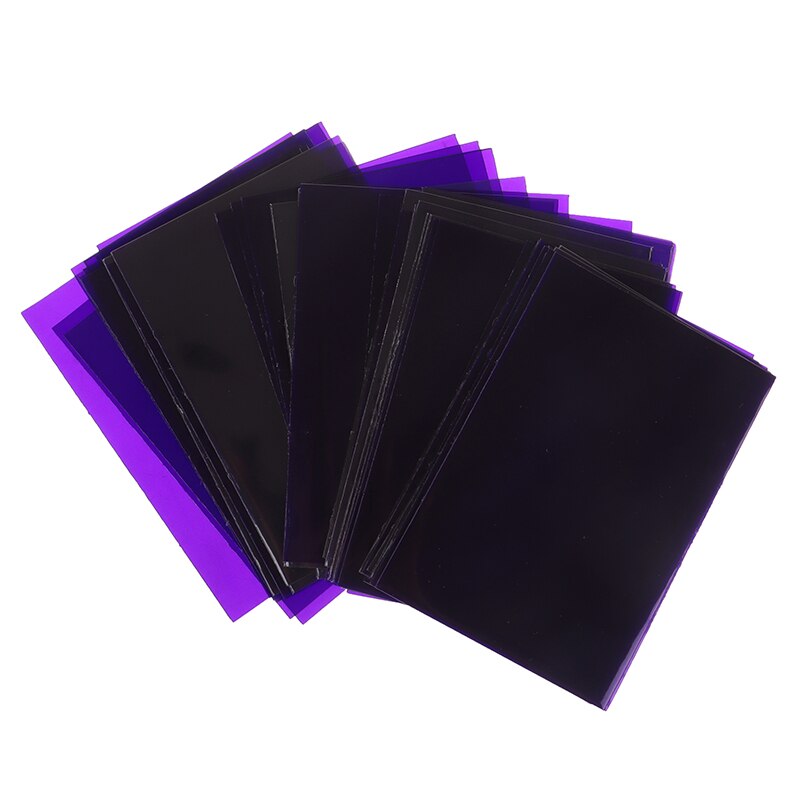 50 stuks/pak 62*89mm kaarthoesjes, beschermkaarten, kleurrijke bordspelhoesjes: Paars