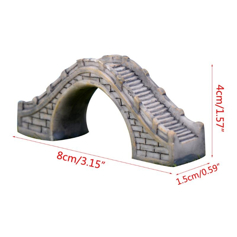 Aquarium en résine fait à la main | Décoration créative Aquarium, Simulation pont en résine, bricolage Aquarium de poissons, ornements de paysage, artisanat de Style de jardin C42