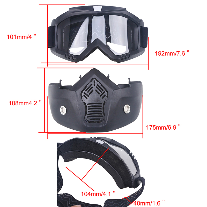 Motorcykelglasögon motorcross skidglasögon vindtät utomhus solglasögon skoter smutscykel snöskoter mask glasögon tillbehör