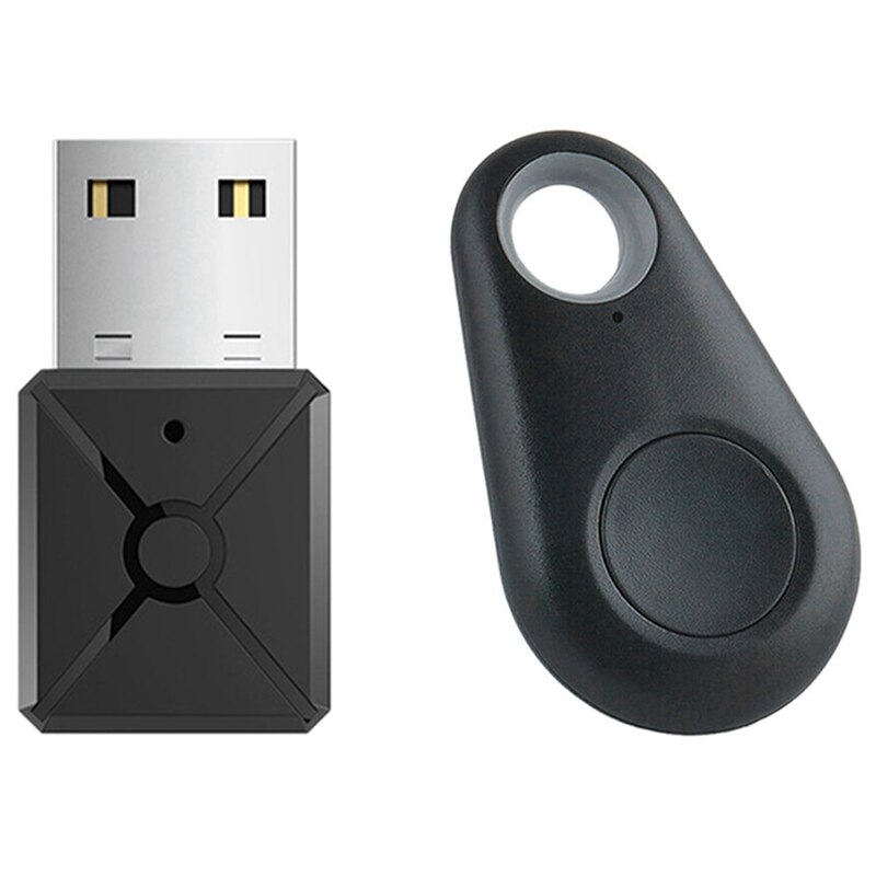 1 Pcs Usb Bluetooth 5.0 Draadloze Audio 2 In 1 Adapter & 1 Pcs Mini Intelligente Bluetooth Anti Verlies Apparaat: Default Title