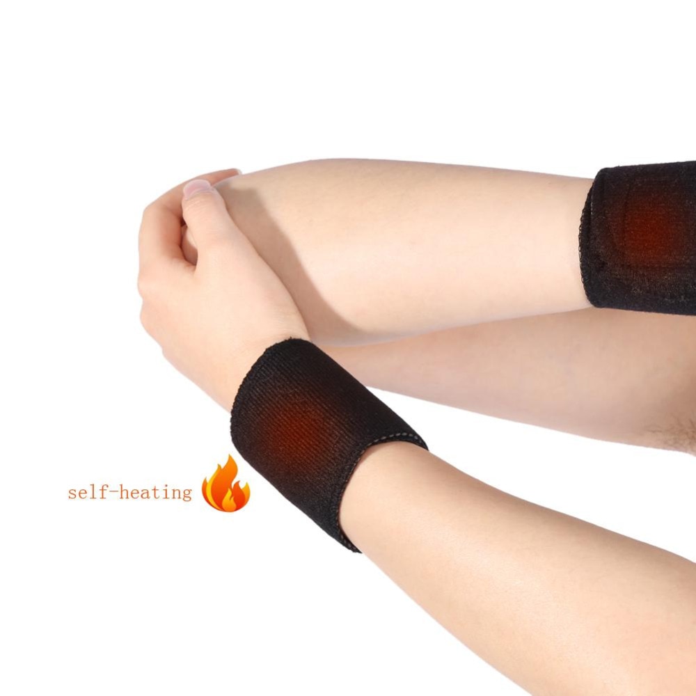 Ceinture de Protection de poignet, thérapie magnétique auto-chauffante, 1 paire, Tourmaline, masseur chauffant spontané