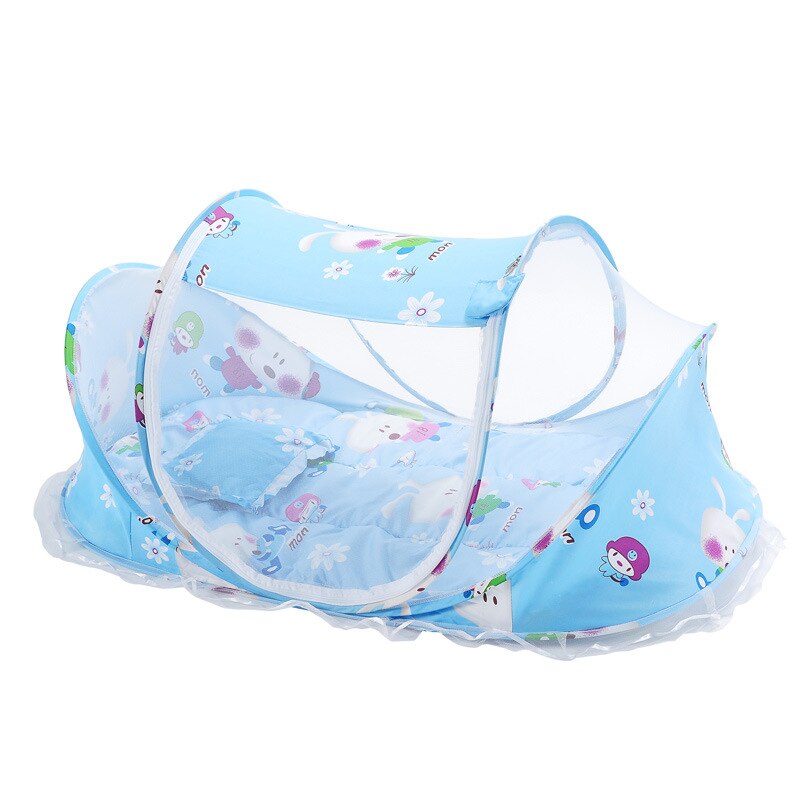 Juego de cama plegable con mosquitera para bebé, cuna portátil para recién nacido, almohada, cuna para Babynest: 08