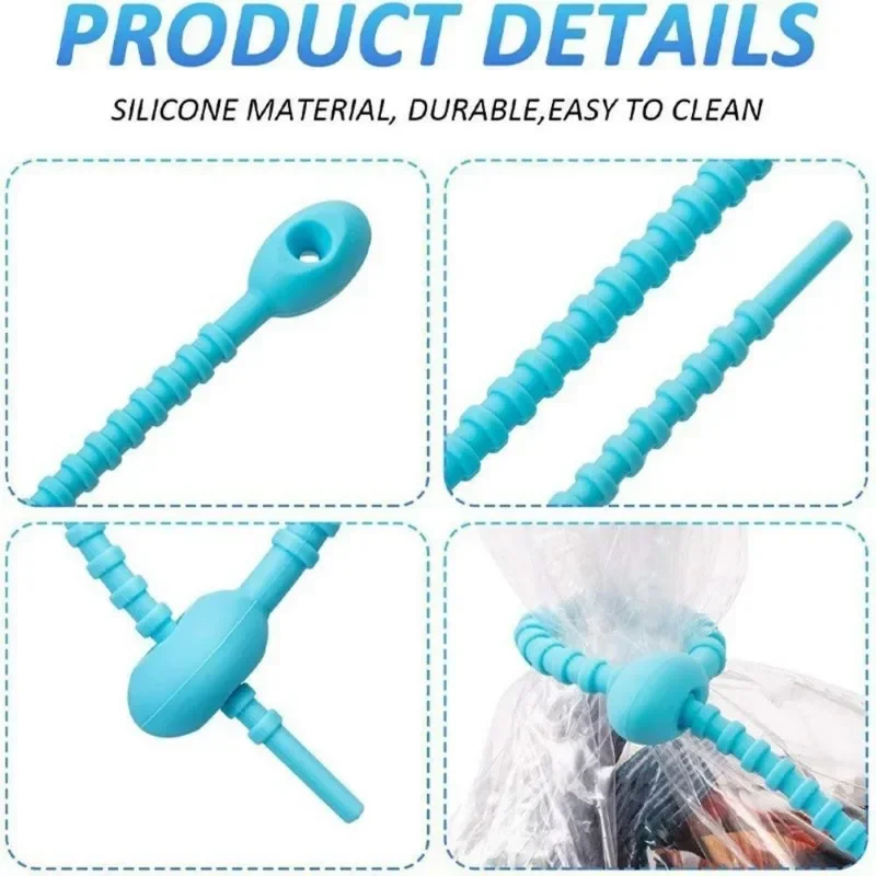 100 STKS Siliconen Herbruikbare Kabel Draad Organisator Winder Opslag Houder Tas Banden Koord Tas Clip Voedsel Saver Oortelefoon Lijn Netjes Clips