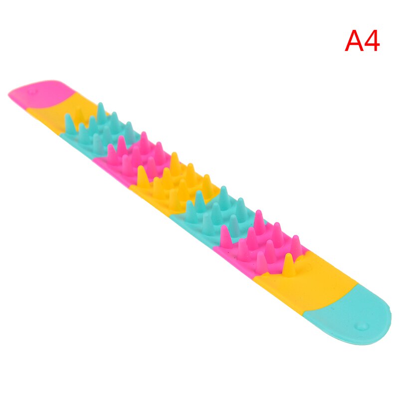 Classic Toy Antistress For Children Autism Spiky Slap Bracelet Silicone Spike Fidget Bracelets Office School Classroom Sensory: A4