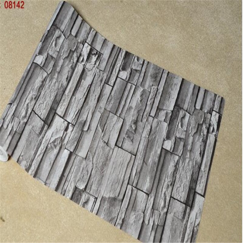 Beibehang Chinese Vintage PVC Faux Baksteen Techniek Behang Mode Persoonlijkheid Baksteen Patroon Woonkamer TV Behang 3d