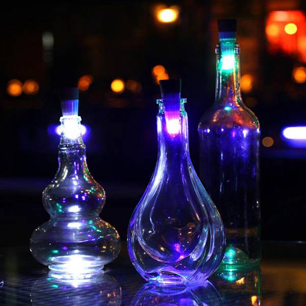 Luces LED de corcho para botellas, recargables por USB, luces estrelladas, para manualidades, bodas, Halloween, Navidad, decoración para fiestas, 3 uds., color blanco