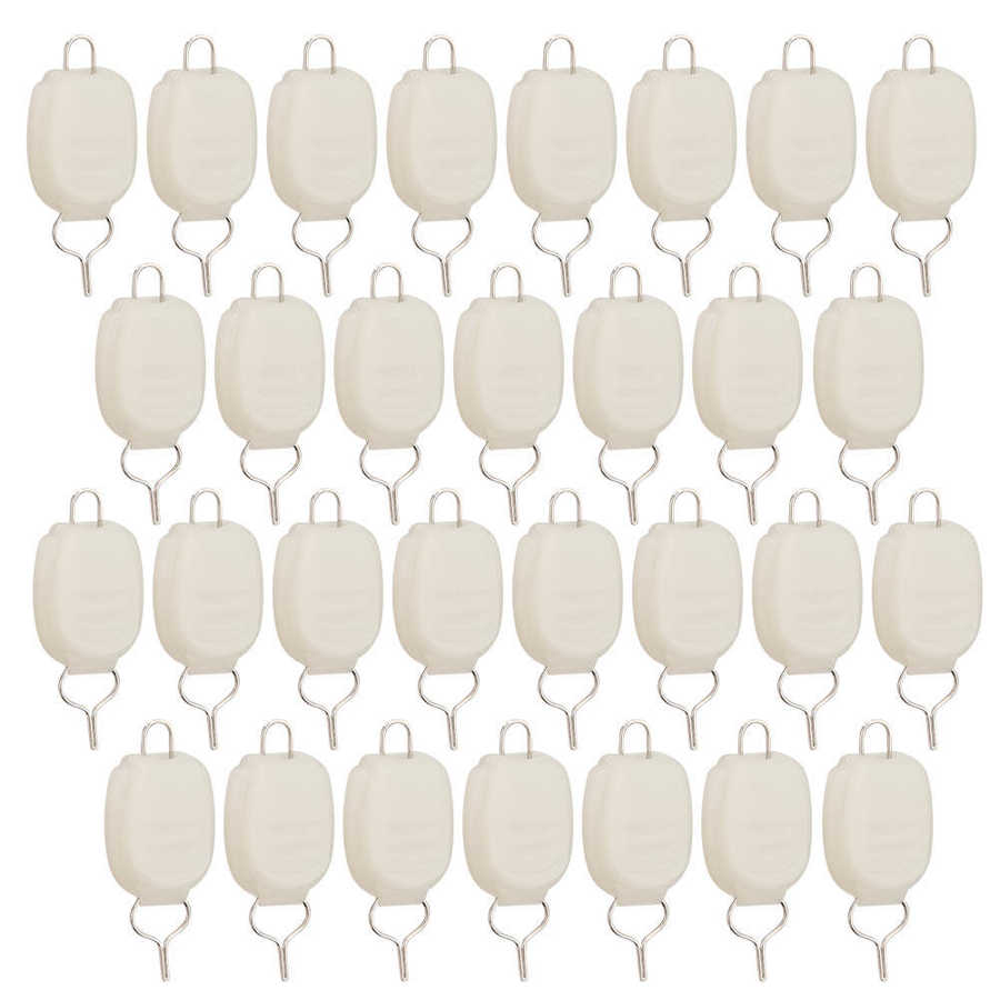 Bouchon de fil de pêche lumineux, 30 pièces, porte-fil de pêche, Baitcasting, bobine de tambour, bouchon de ligne: WHITE