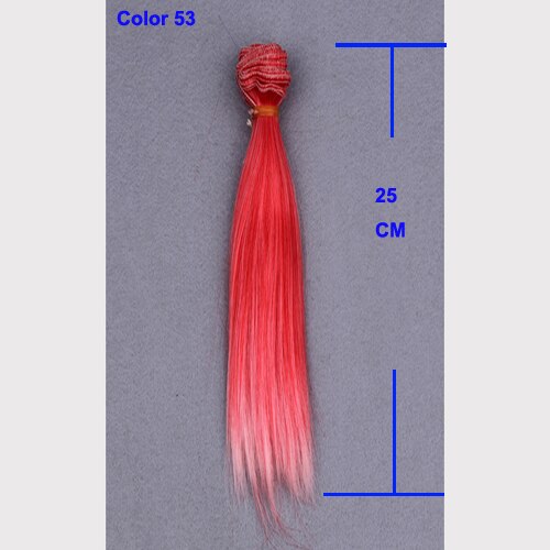 25 Cm Natural Color Heat Resistand High Temperature Doll Wigs Straight Thick Hair for 1/3 1/4 1/6 Bjd Fabric Art Doll Hair