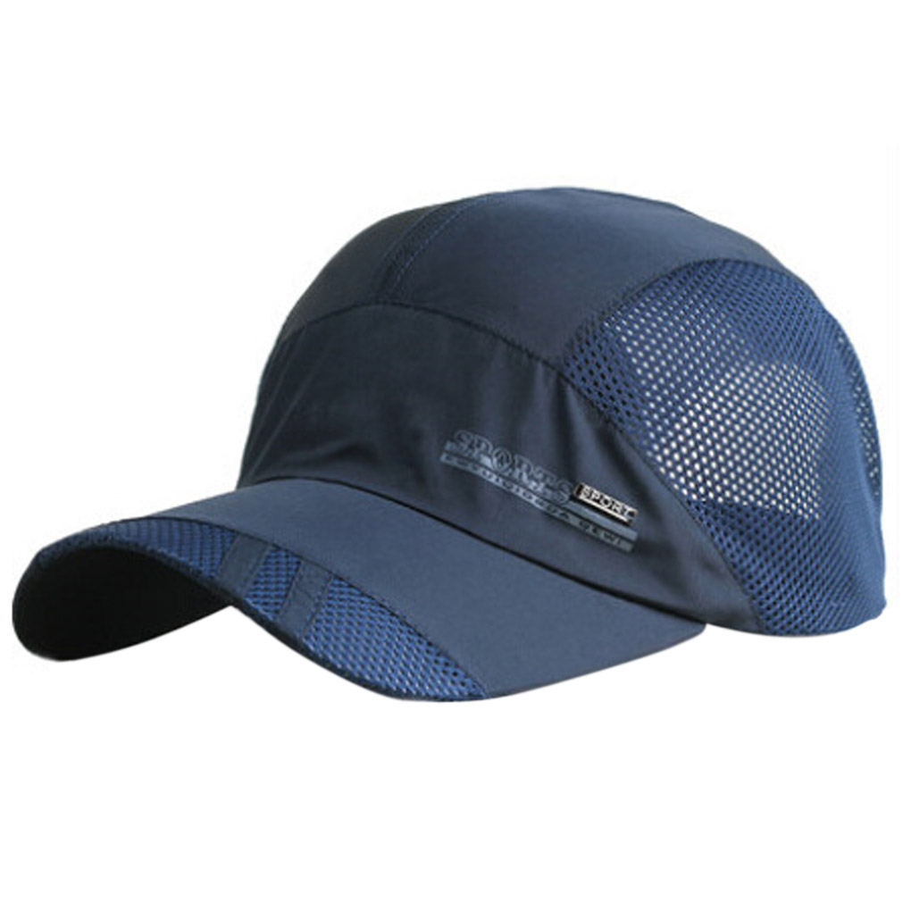 Offre spéciale été respirant maille casquette de Baseball séchage rapide chapeaux pour hommes bleu gris: NO6