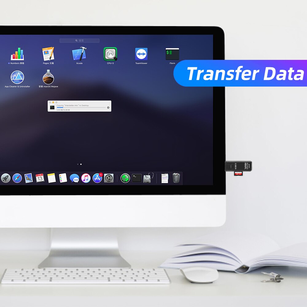 Card Reader 2 in 1 USB 2.0 Micro SD TF Card Reader for PC Laptop Accessories Smart Memory Card Reader SD Lector De Tarjetas