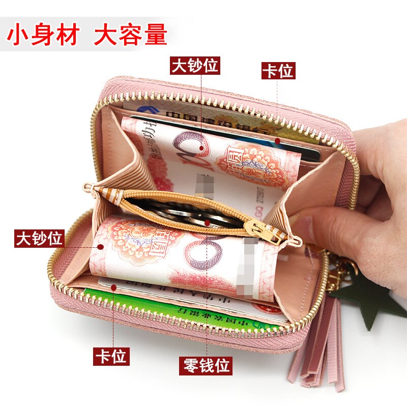 Portemonnee dames mini kwastjes portemonnee dames mini portemonnees koreaanse studenten mooie metalen katten portemonnee dames kleine portemonnees