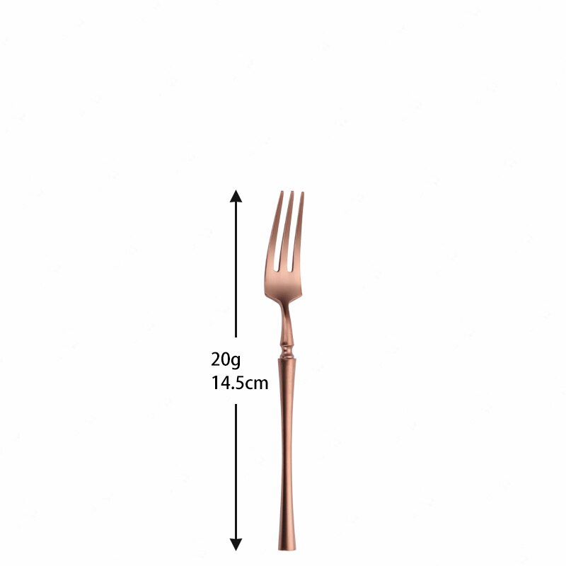 1 Pc Tea Fork Western Style Family Expenses Stainless Steel Small Fruit Fork Dessert Fork for Cake Snack Salad Fork Dinnerware: rose gold