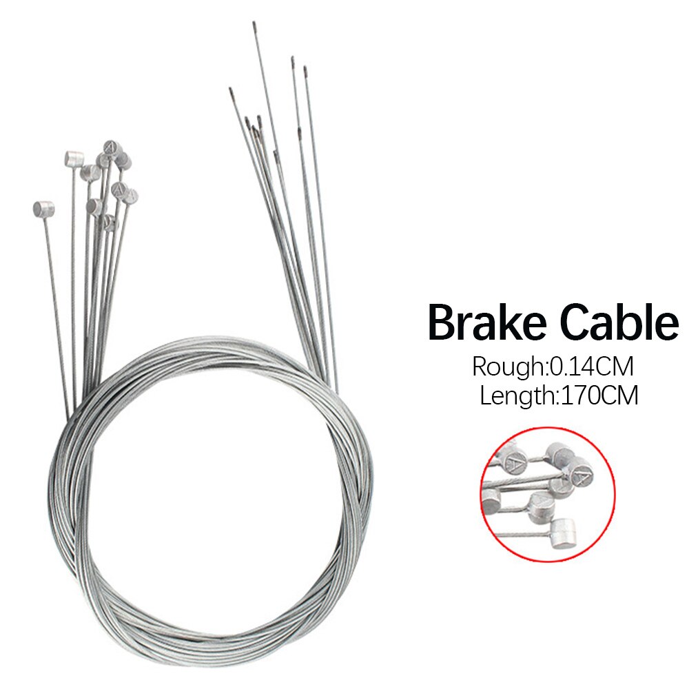 10Pcs 2M Mountain Bike Brake Cable Bicycle Brake Line Shifter Gear Brake Cable Core Inner Wire For MTB Or Road Bikes